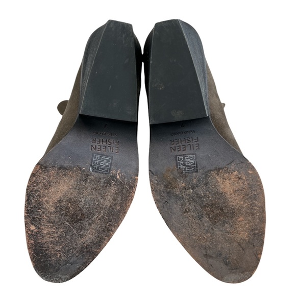 Eileen Fisher Peer-Su Suede Ankle Booties Size 7 - Picture 8 of 16